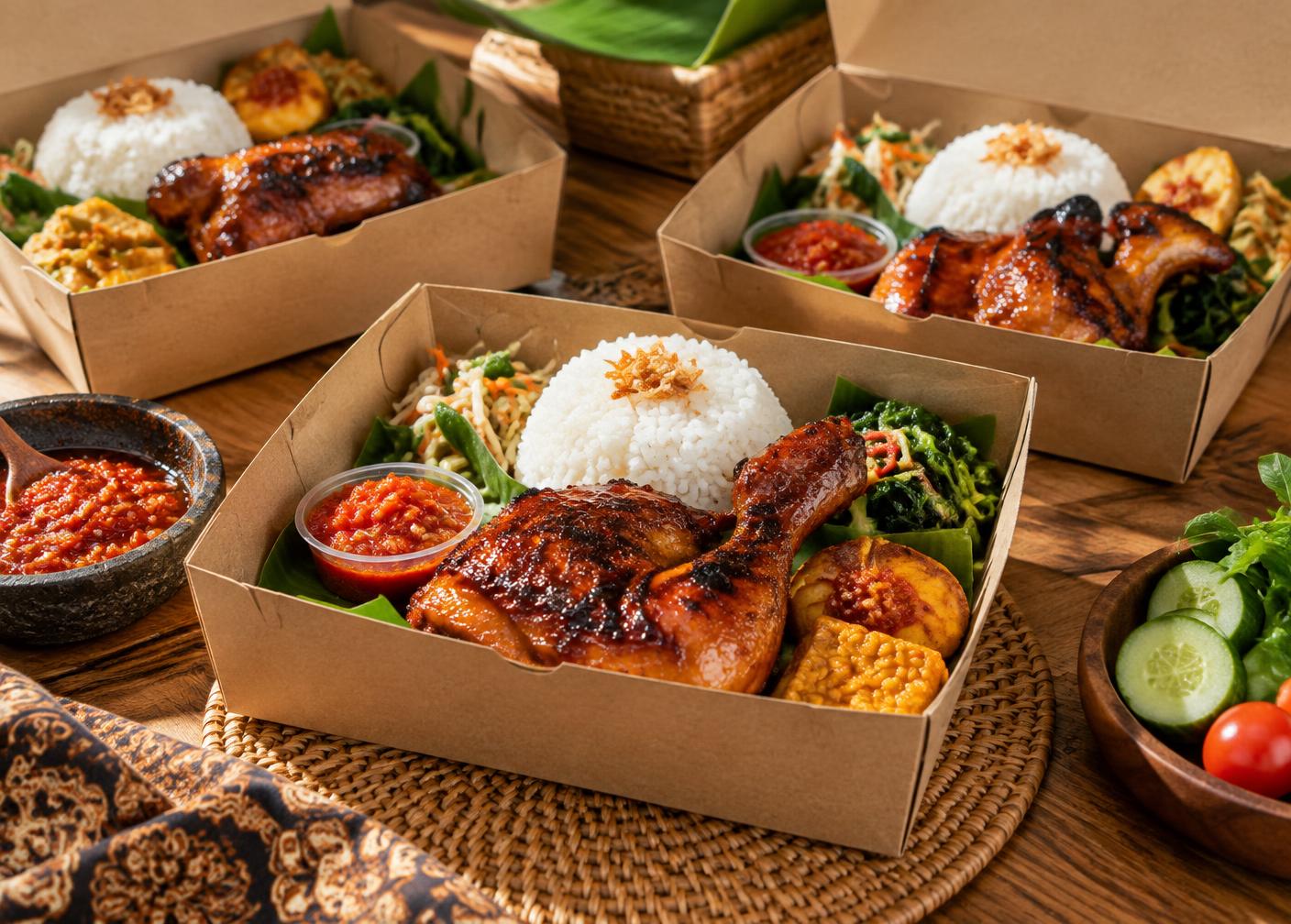 Nasi box Ayam Hijrah untuk acara